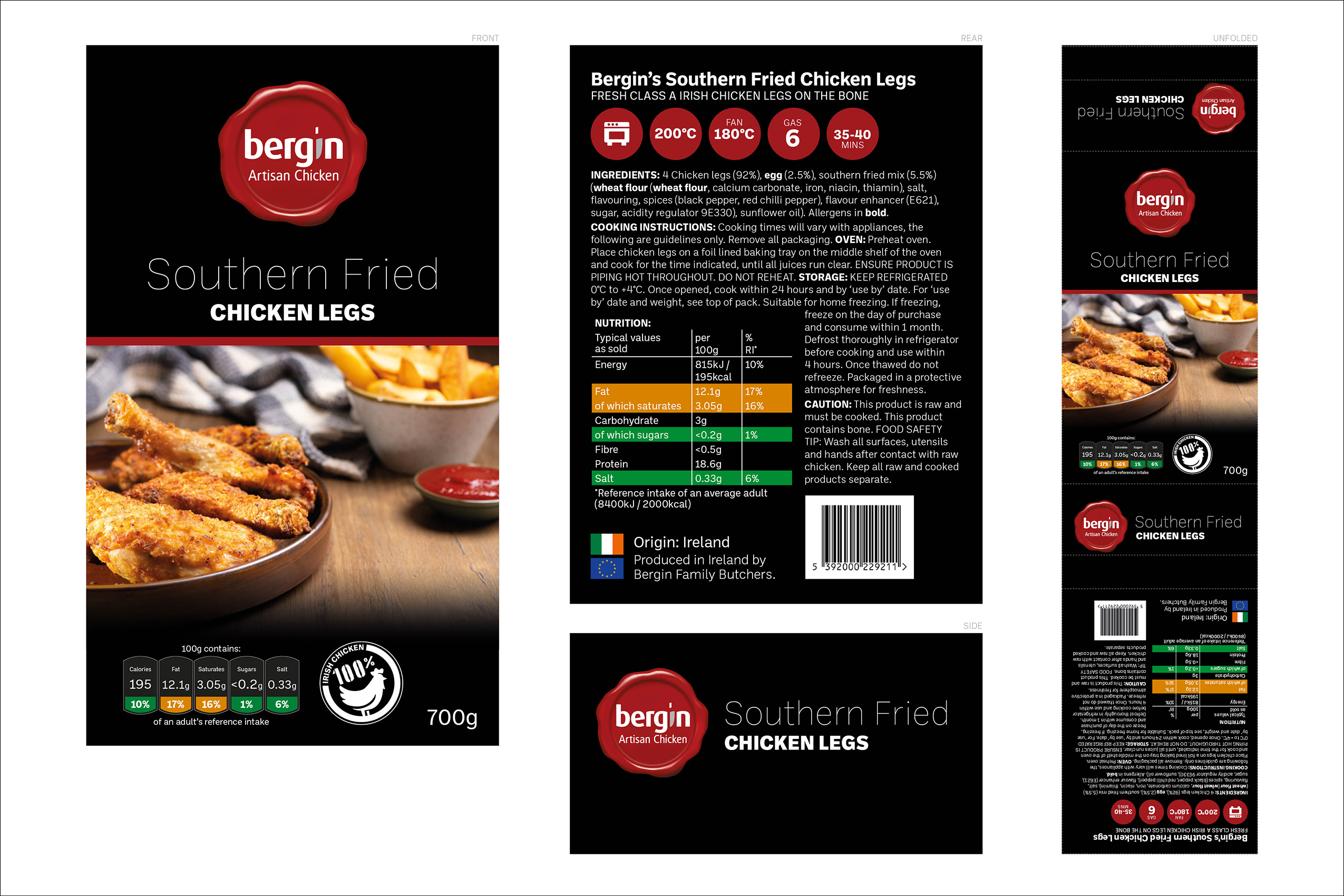 Graphic design for Bergin Family Butchers Graphic design for Bergin Family Butchers